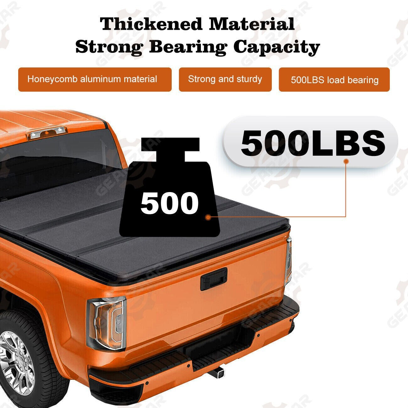 5.7FT 3-Fold Truck Bed Tonneau Cover Fit for 2009-24 Dodge Ram 1500 Pickup USA