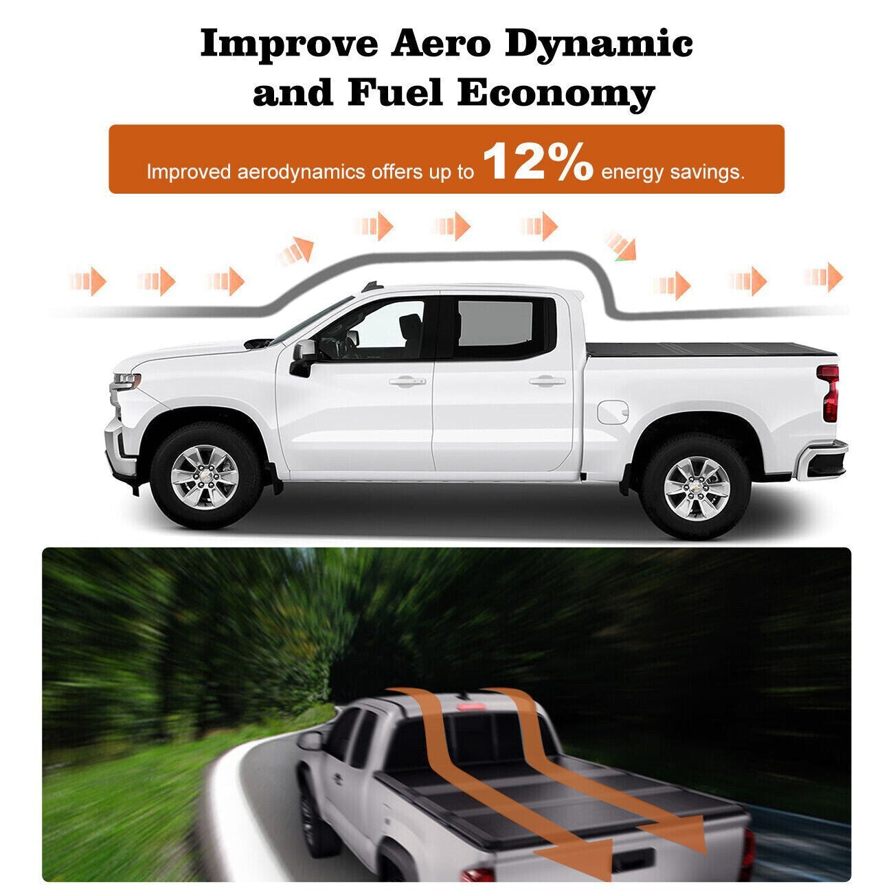 5.7FT 3-Fold Truck Bed Tonneau Cover Fit for 2009-24 Dodge Ram 1500 Pickup USA