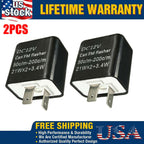 2 x Adjustable LED Flasher Relay Turn signal Blinker Light for Motorcycle 2Pin!
