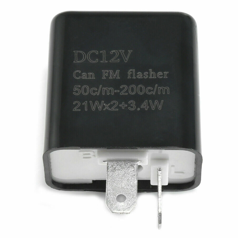 2 x Adjustable LED Flasher Relay Turn signal Blinker Light for Motorcycle 2Pin!
