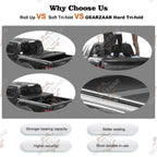 5FT 3-Fold Hard Tonneau Cover For 2005-2024 Nissan Frontier Bed Truck Waterproof