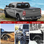 5FT 3-Fold Hard Tonneau Cover For 2005-2024 Nissan Frontier Bed Truck Waterproof