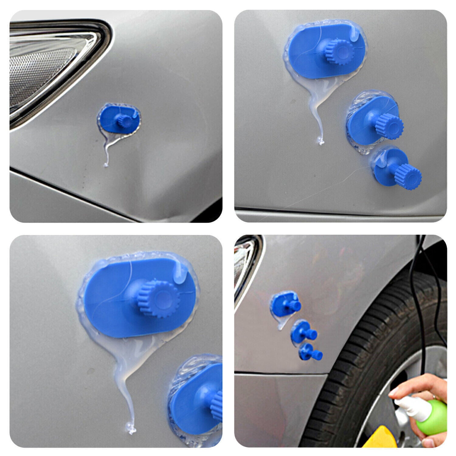 90x Kit PDR Glue Pulling Tabs Paintless Dent Repair Hail Removal For Universal