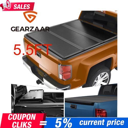 5.5FT 3-Fold Truck Bed Hard Tonneau Cover For 2009-2014 Ford F150 F-150