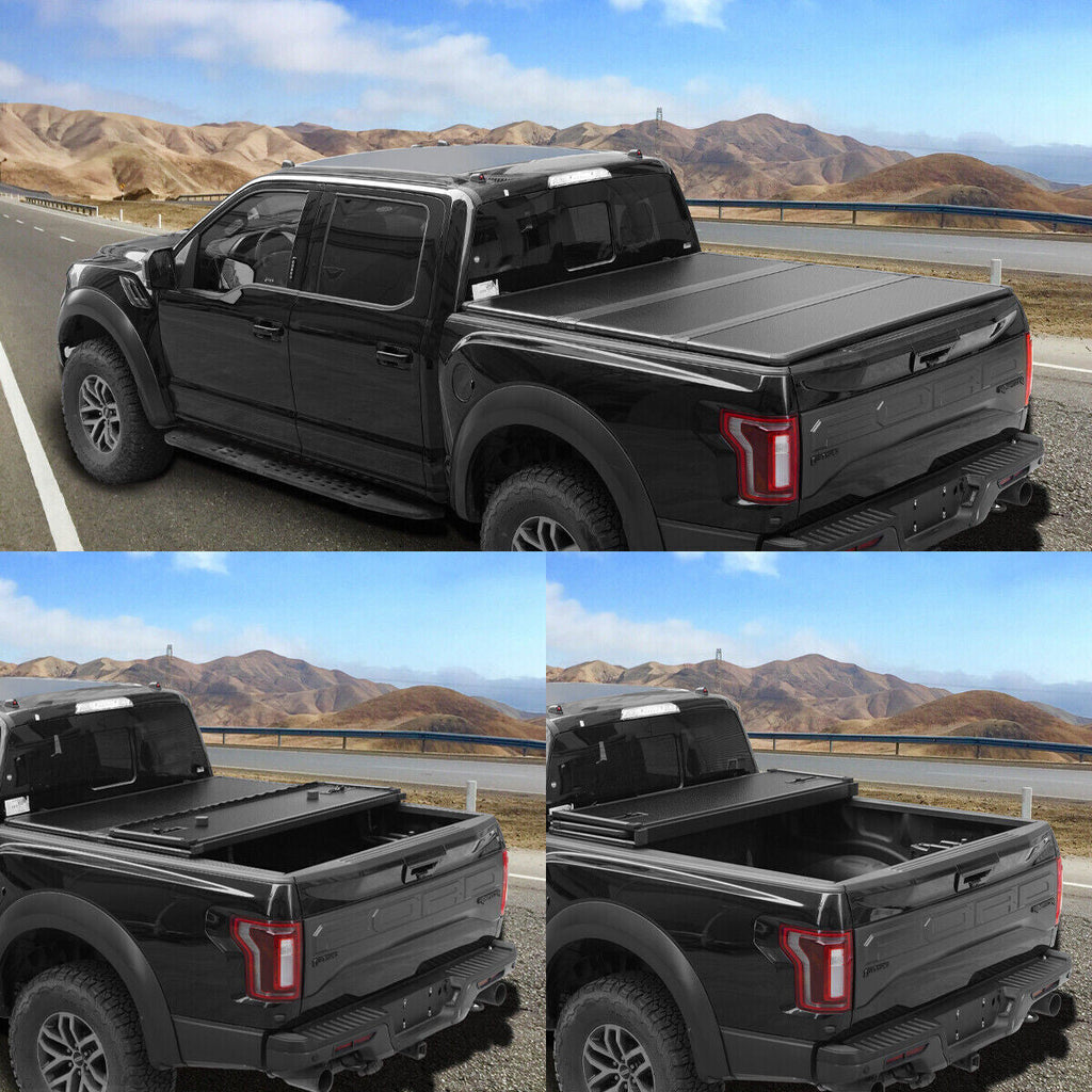 5FT Hard Tri-Fold Tonneau Cover Truck Bed For 2024 2025 Toyota Tacoma Waterproof