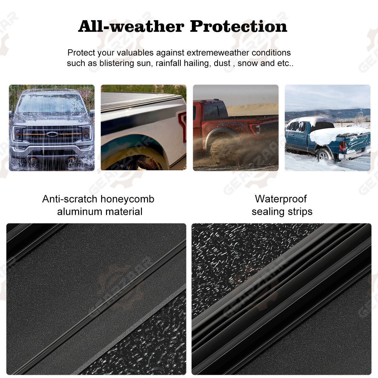 5FT Hard Tri-Fold Tonneau Cover Truck Bed For 2024 2025 Toyota Tacoma Waterproof