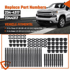 Head Studs Bolts Kit Fit for 2004-2020 Chevy GM 4.8L 5.3L 5.7L 6.0L 6.2L 7.0L