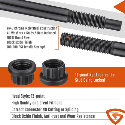Head Studs Bolts Kit Fit for 2004-2020 Chevy GM 4.8L 5.3L 5.7L 6.0L 6.2L 7.0L