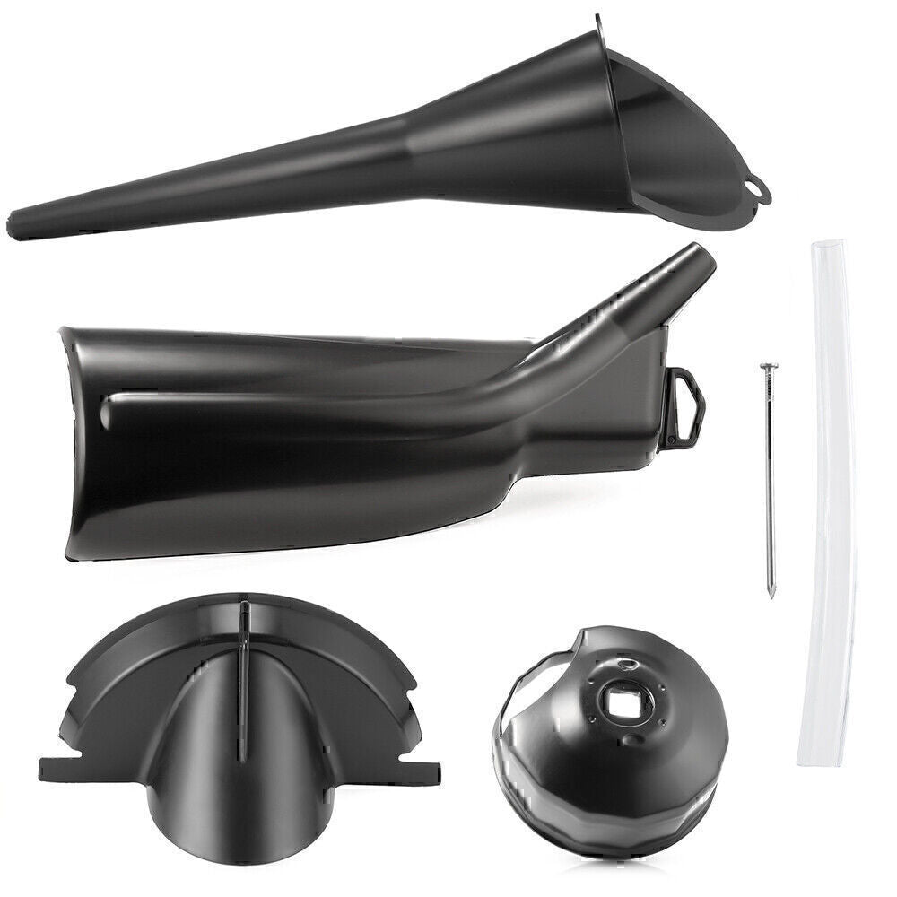 Kit Crankcase Fill Primary Case Drip-Free Oil Funnel Filter Cap Wrench For FLH