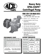 Ace Magnetic Driven Centrifugal Pump 1.50" Suction x 1.25" Discharge