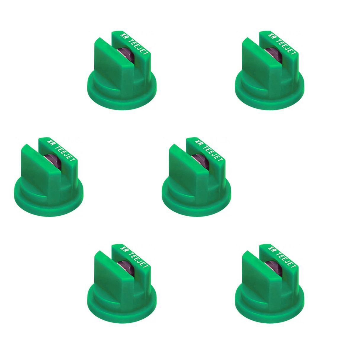 Pack of 6 - TeeJet Extended Range Flat Spray Tip 110° Green 0.10 GPM @ 40 PSI