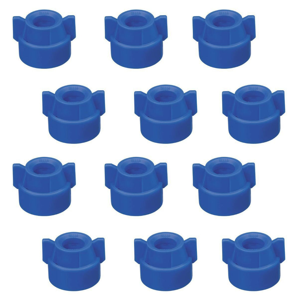 12 of Quick TeeJet Blue Nylon Cap Fits TK, TX, TXA, TG, Hose Shanks & Disc Cores