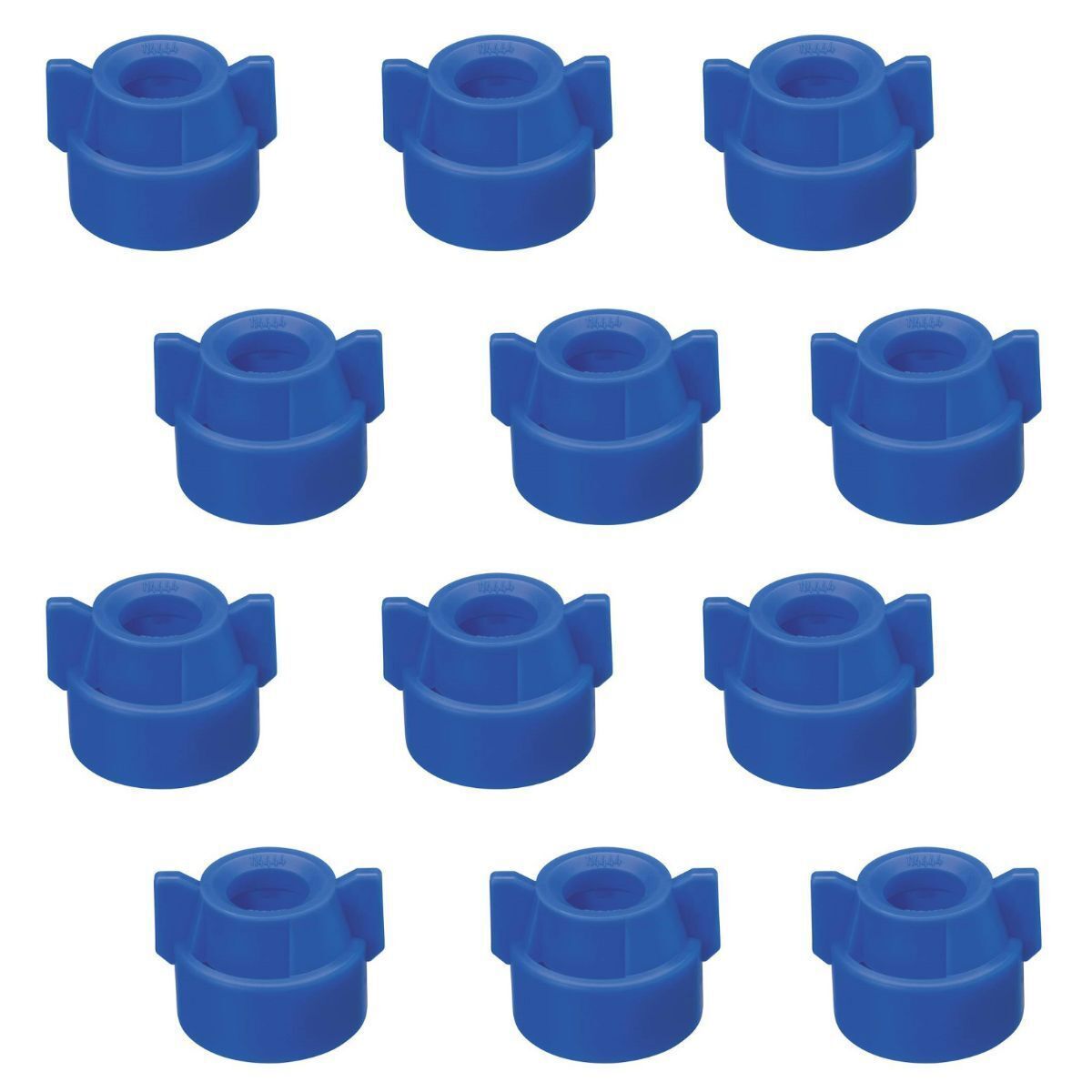 12 of Quick TeeJet Blue Nylon Cap Fits TK, TX, TXA, TG, Hose Shanks & Disc Cores