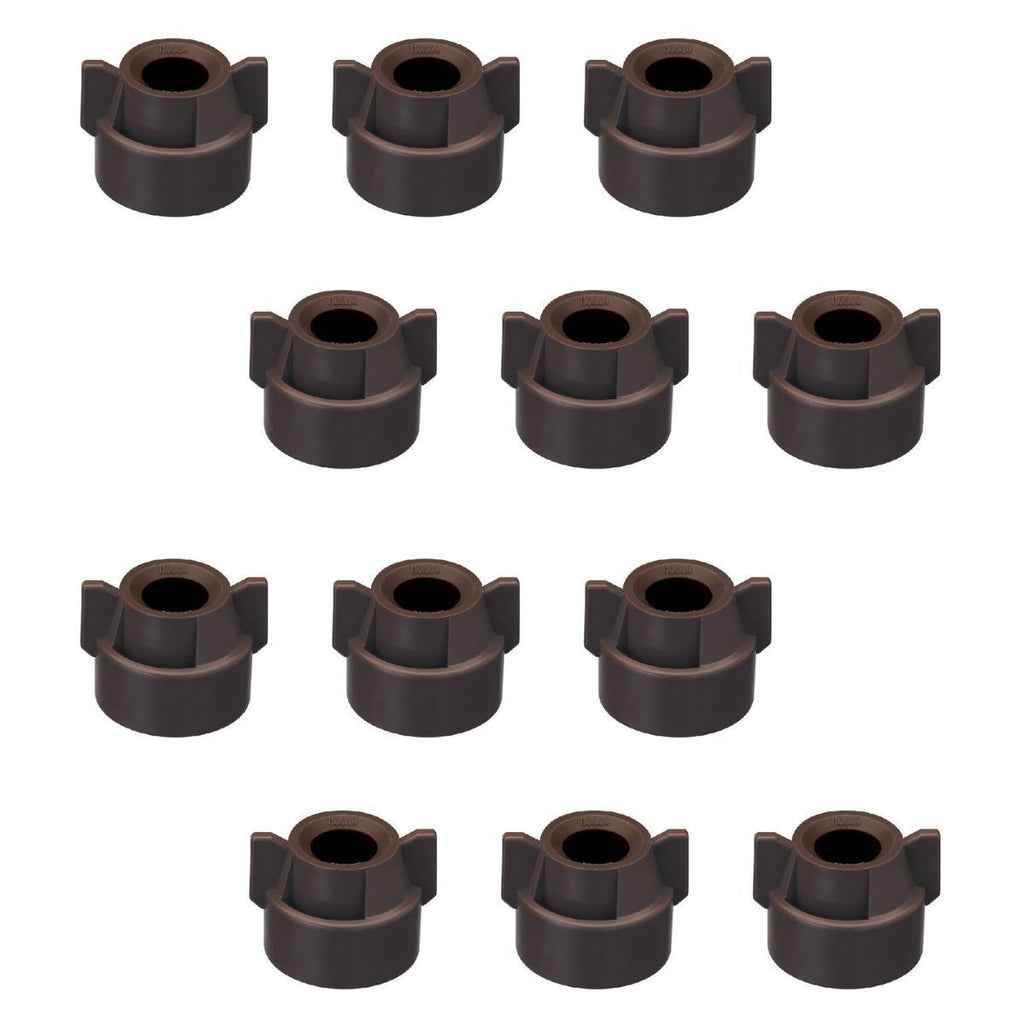 12 of Quick TeeJet Brown Nylon Cap Fits TK, TX, TXA, TG, Hose Shank & Disc Cores