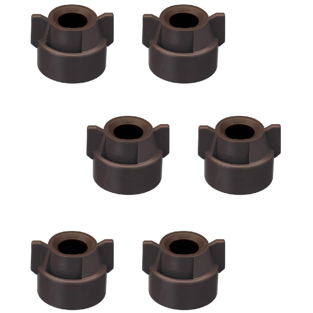 6 of Quick TeeJet Brown Nylon Cap Fits TK, TX, TXA, TG, Hose Shanks & Disc Cores