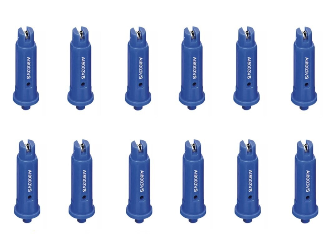 12 of TeeJet AI Blue Flat Spray Tip 80° Polymer w/ SS Insert 0.30 GPM @ 40 PSI