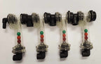 4 Column Squeeze Pump Flow Indicator 1/4" FNPT Outlet & 3/8" Isolator Tee Inlet
