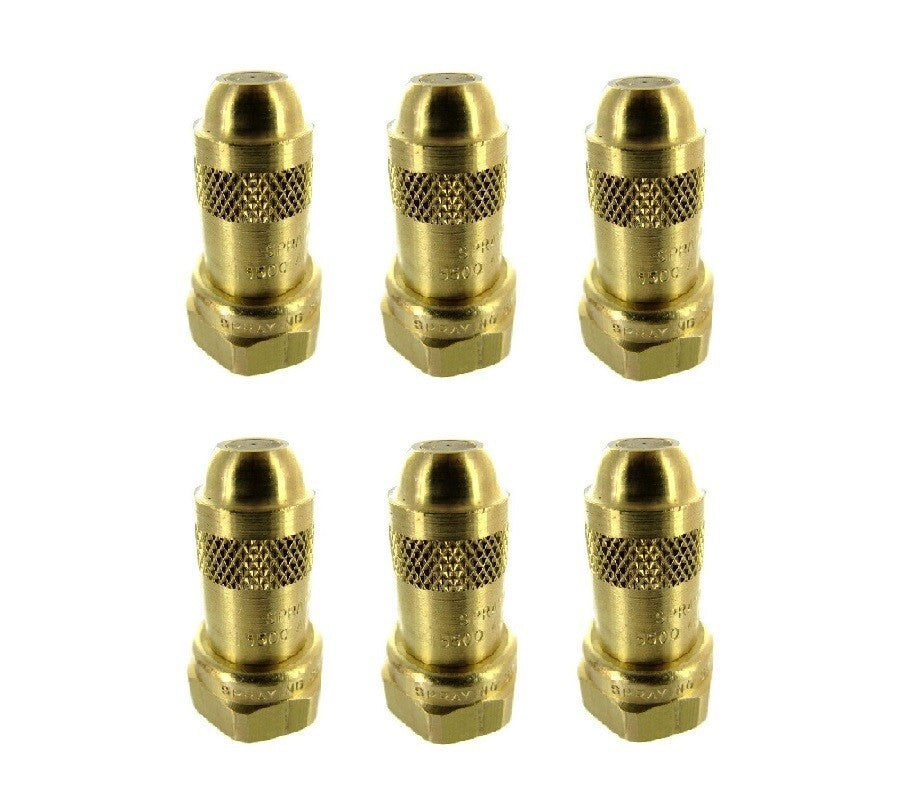 6 of TeeJet ConeJet Brass Adjustable Spray Tip 11/16" Thread 0.37 GPM @ 40 PSI