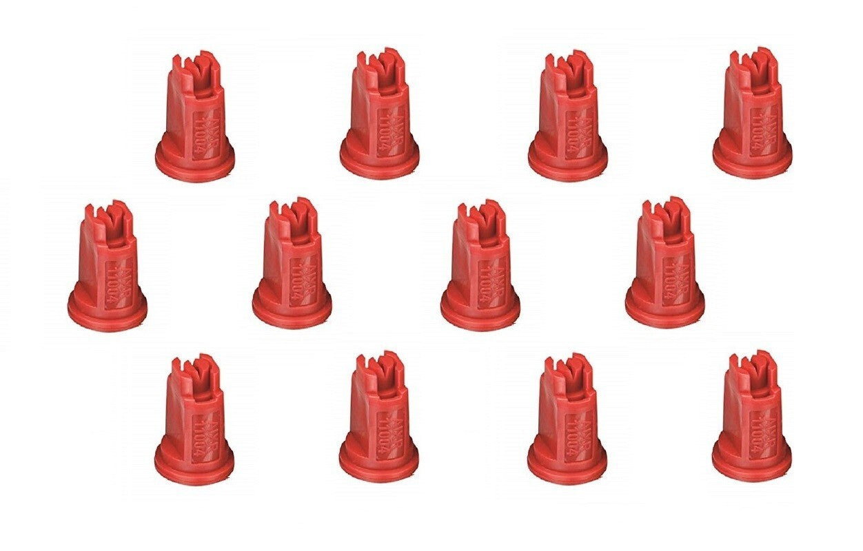 Pack of 12 - TeeJet Air Induction XR Flat Spray Tips Red 110° 0.4 GPM @ 40 PSI