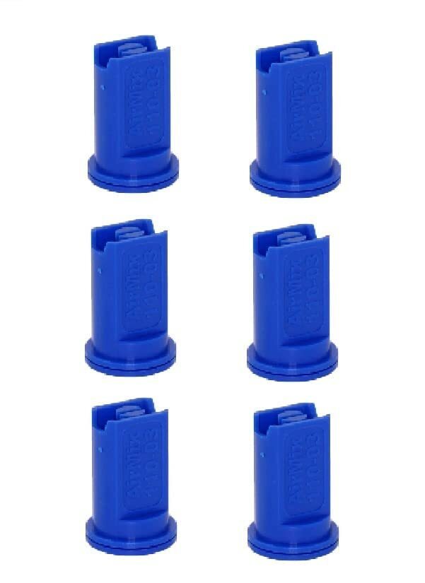 Pack of 6 - Greenleaf Low Pressure Air Mix Venturi Blue Spray Tip Nozzle 110°