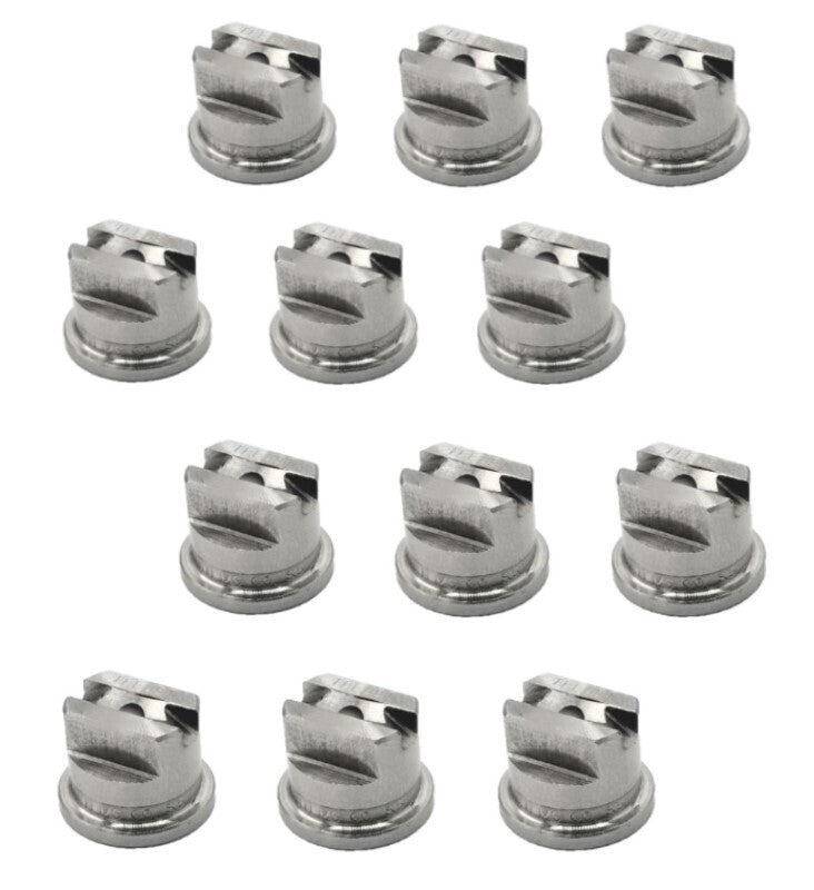 Pack of 12 - TeeJet Stainless Steel Flat Fan Spray Tip 25° Spray Angle 30-60 PSI