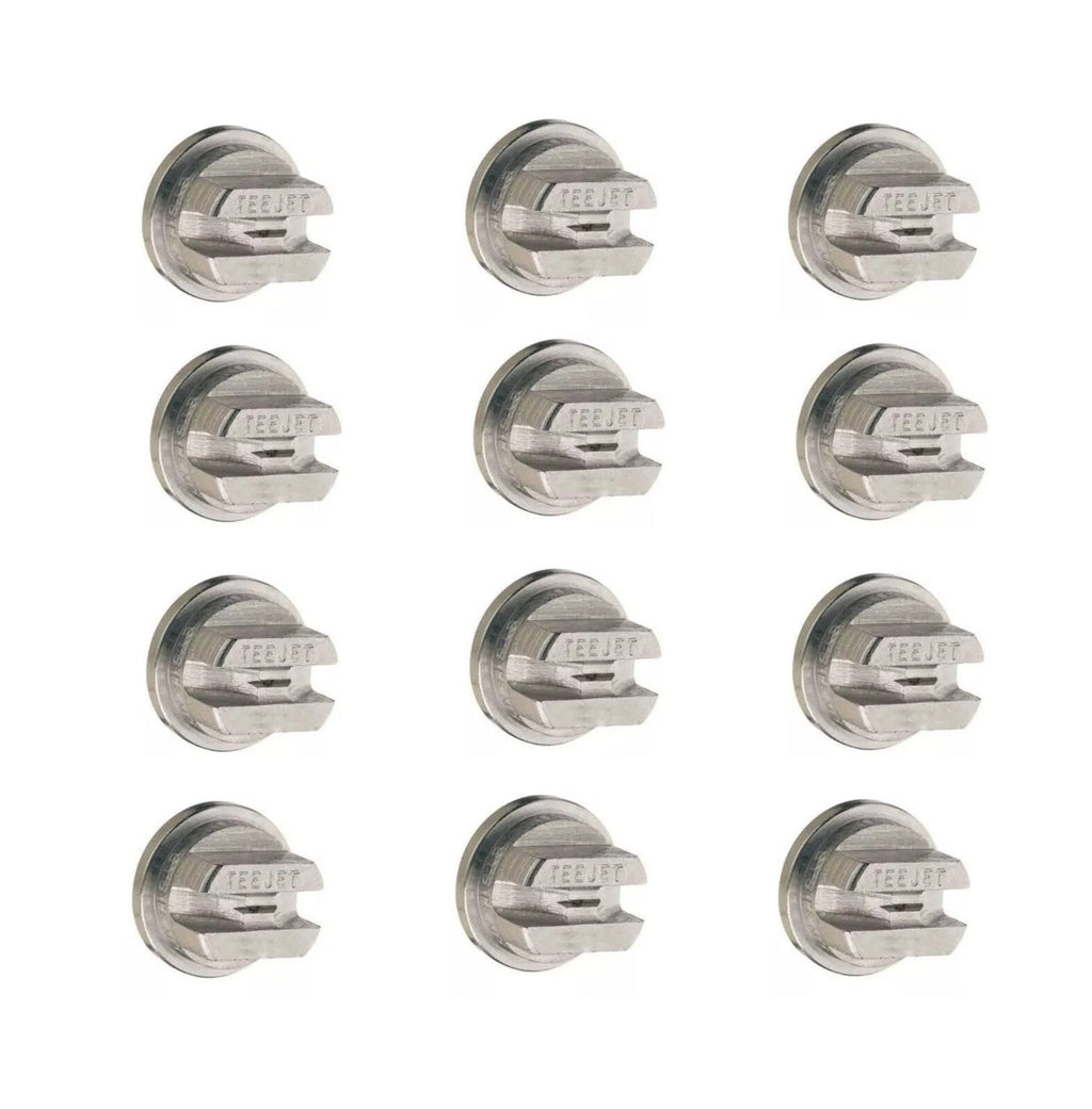 Pack of 12 - TeeJet 110° Flat Fan Stainless Steel Spray Tip 0.6 GPM @ 40 PSI