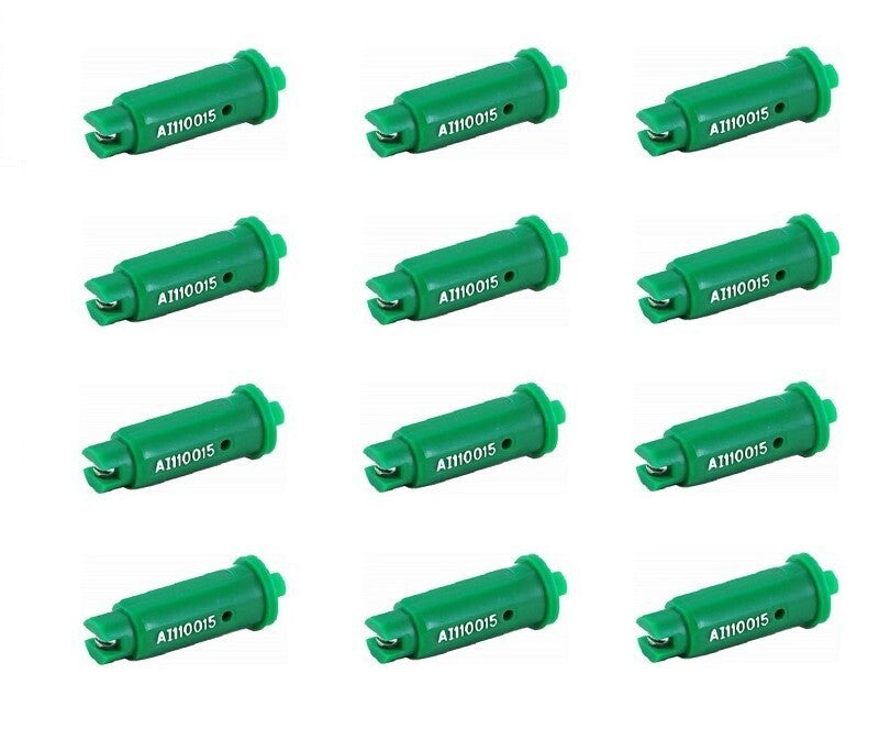 Pack of 12 - TeeJet Air Induction Flat Spray Tips Green 110° Polymer Visiflo