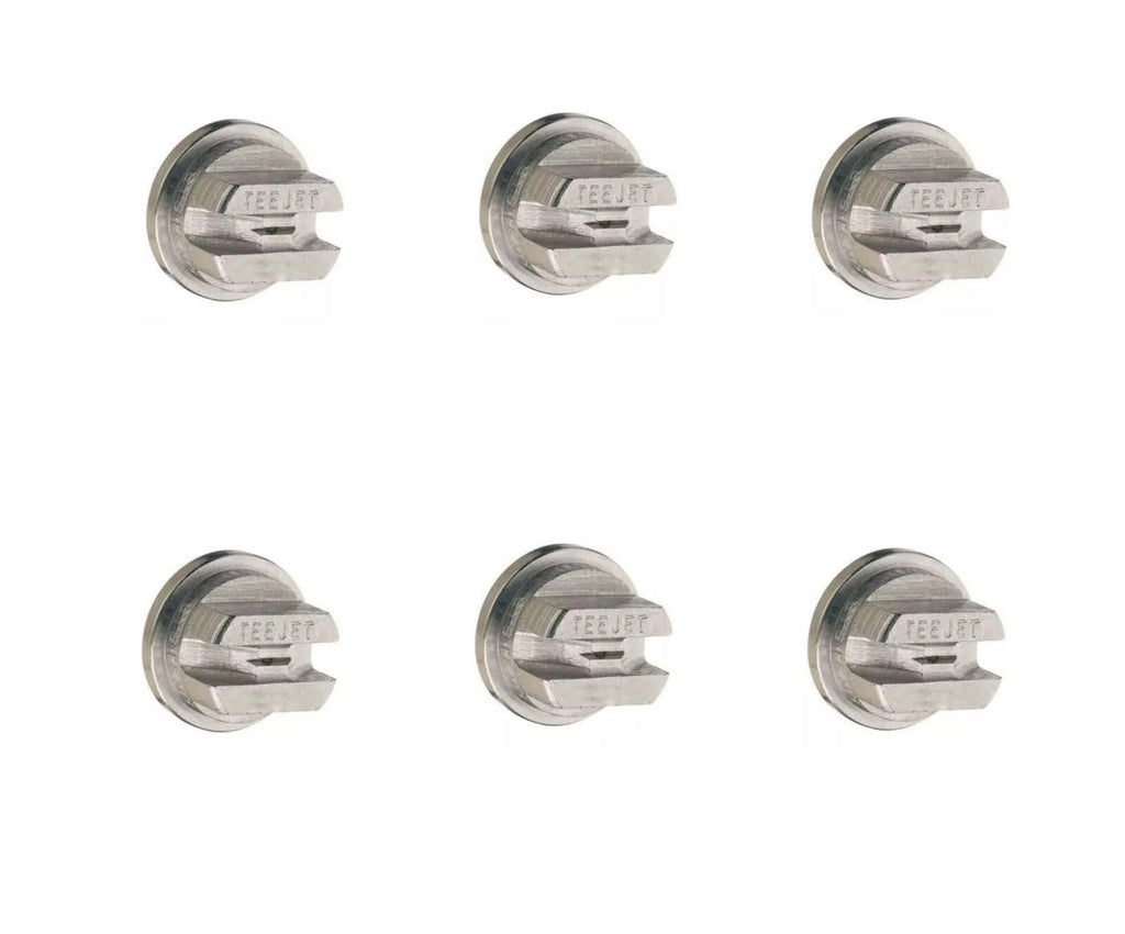 Pack of 6 - TeeJet 110° Flat Fan Stainless Steel Spray Tip 0.4 GPM @ 40 PSI