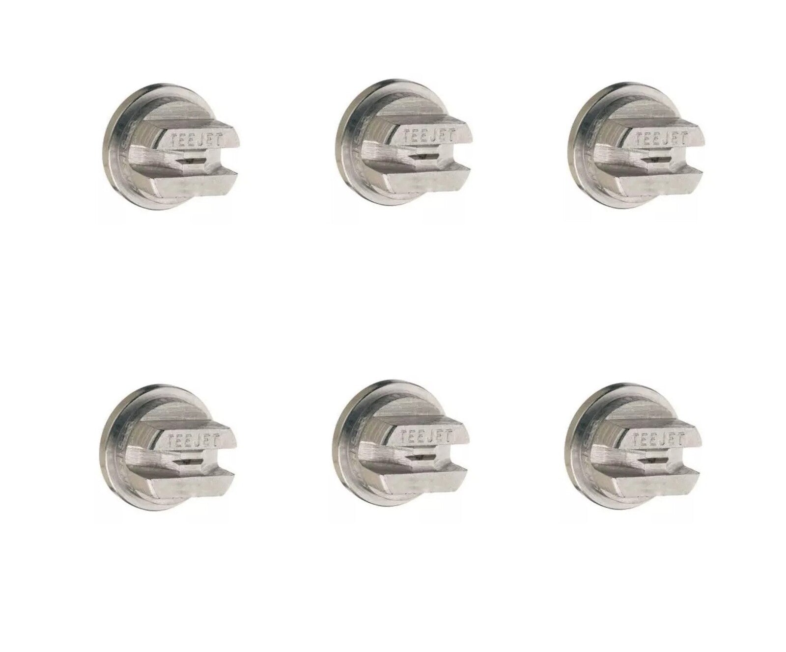 Pack of 6 - TeeJet 110° Flat Fan Stainless Steel Spray Tip 0.4 GPM @ 40 PSI