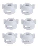 Pack of 6 - Quick TeeJet White Nylon Cap For Flat Fan Spray Tips w/ 2 Patterns