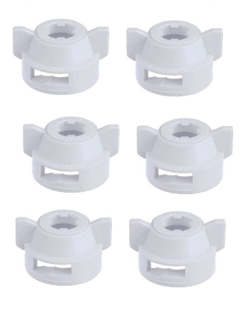 Pack of 6 - Quick TeeJet White Nylon Cap For Flat Fan Spray Tips w/ 2 Patterns
