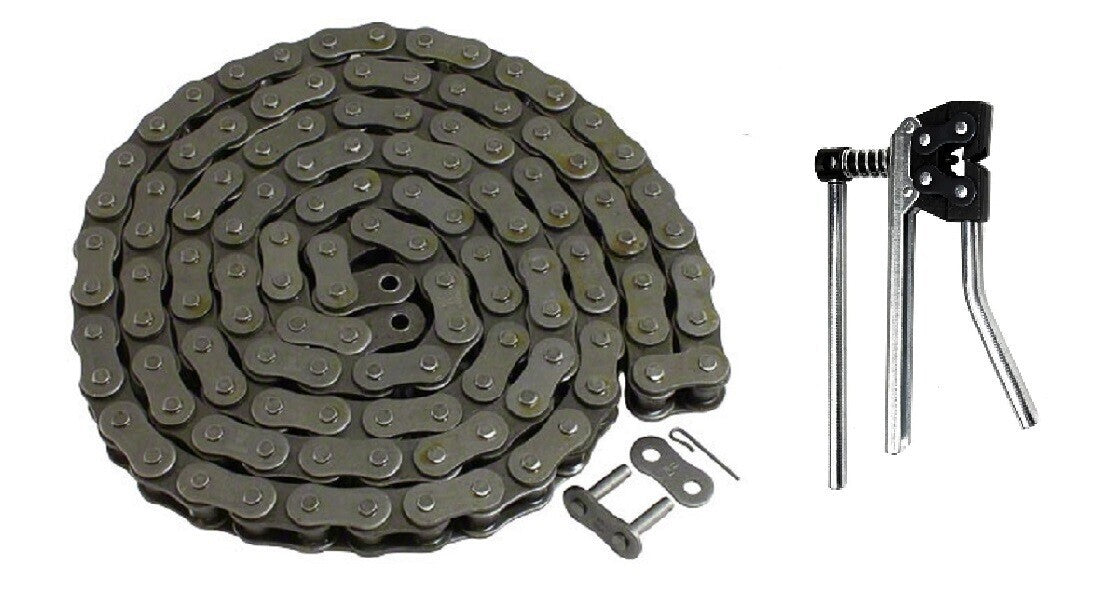 60HD Heavy Roller Chain 50 Foot Roll 3/4" Pitch x 1/2" Width & Chain Breaker