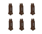6 of TeeJet AI Brown Flat Spray Tip 80° Polymer w/ SS Insert 0.50 GPM @ 40 PSI