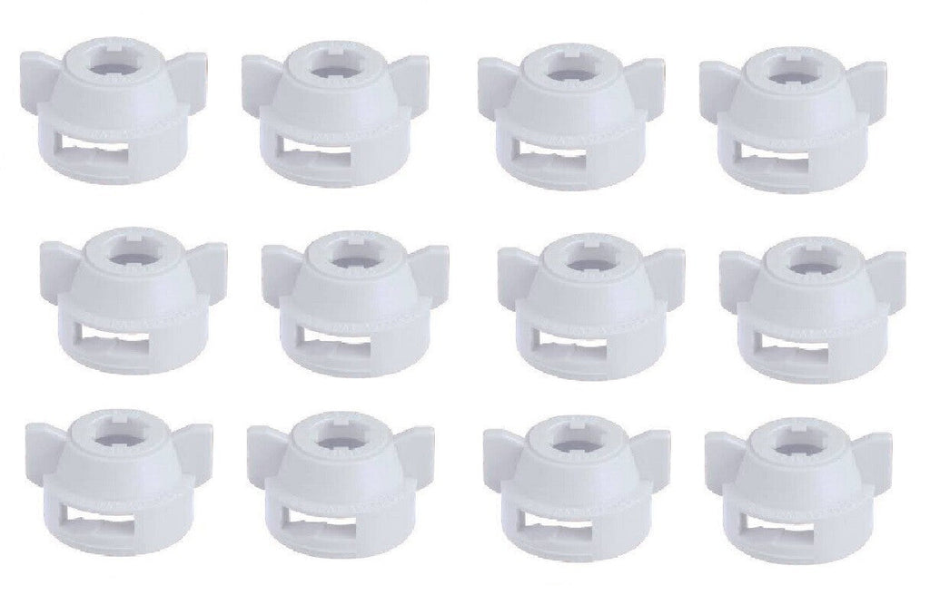 Pack of 12 - Quick TeeJet White Nylon Cap For Flat Fan Spray Tips w/ 2 Patterns