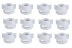 Pack of 12 - Quick TeeJet White Nylon Cap For Flat Fan Spray Tips w/ 2 Patterns