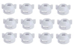 Pack of 12 - Quick TeeJet White Nylon Cap For Flat Fan Spray Tips w/ 2 Patterns