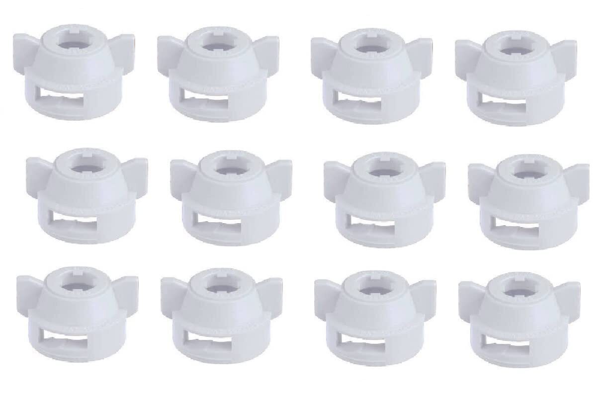 Pack of 12 - Quick TeeJet White Nylon Cap For Flat Fan Spray Tips w/ 2 Patterns