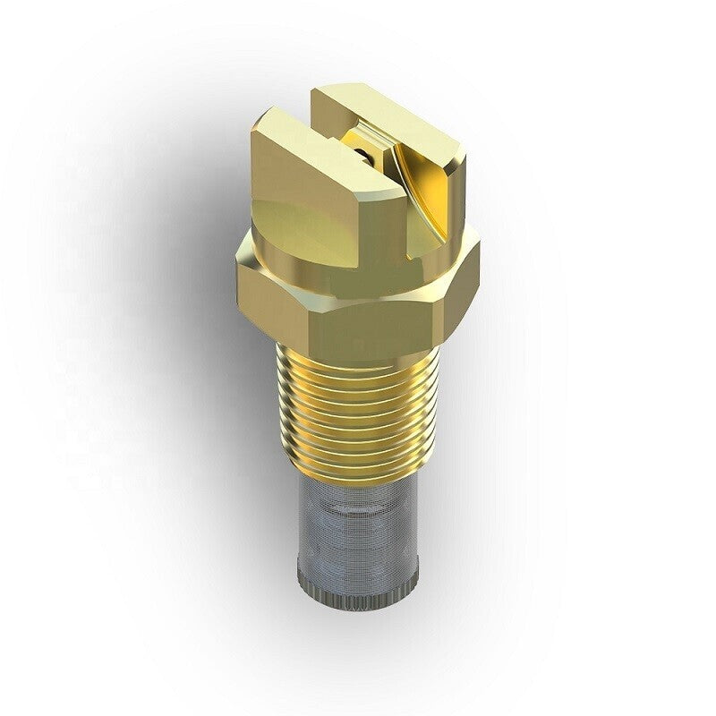 Pack of 6 - TeeJet Veejet Brass 95° Nozzle Spray Tip 1/4" MPT w/50 Mesh Strainer