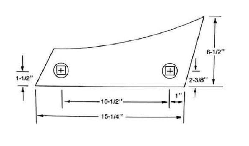 Plow Shin Bottom EXB-16 Series 16" Bottom Size WCA16
