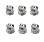 Pack of 6 - TeeJet Stainless Steel Flat Fan Spray Tip 25° Spray Angle 30-60 PSI