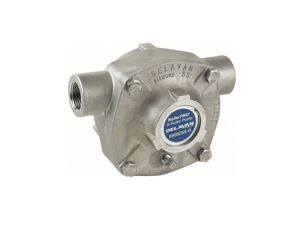 Delavan 6 Roller Diamond Series Pump 5/8" Shaft & 3/4" NPT Inlet & Outlet