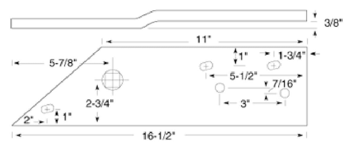 Replacement Landside w/ Heel - (3) 7/16" & (1) 5/8" Bolt Holes 270W