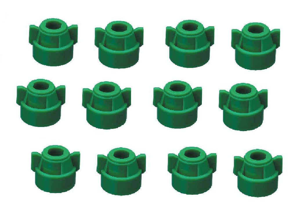 Pack of 12 - Quick TeeJet Green Nylon Cap For TJ60, AI, SJ3 & More Style Tips