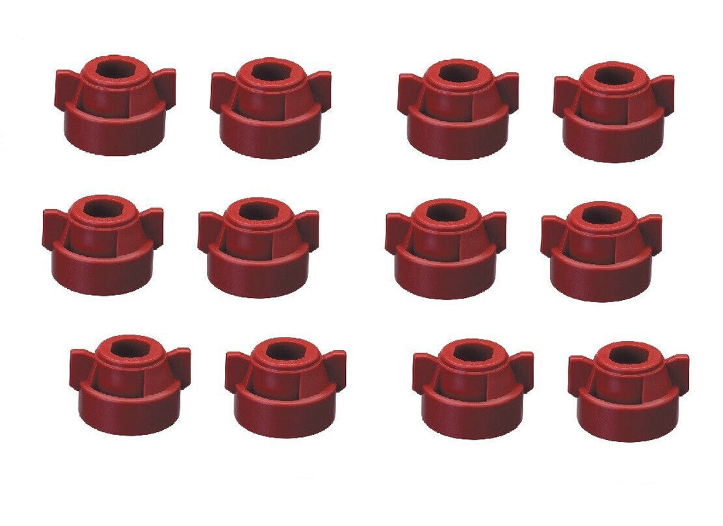 Pack of 12 - Quick TeeJet Red Nylon Cap For TJ60, AI, SJ3, DGTJ & More Style Tip