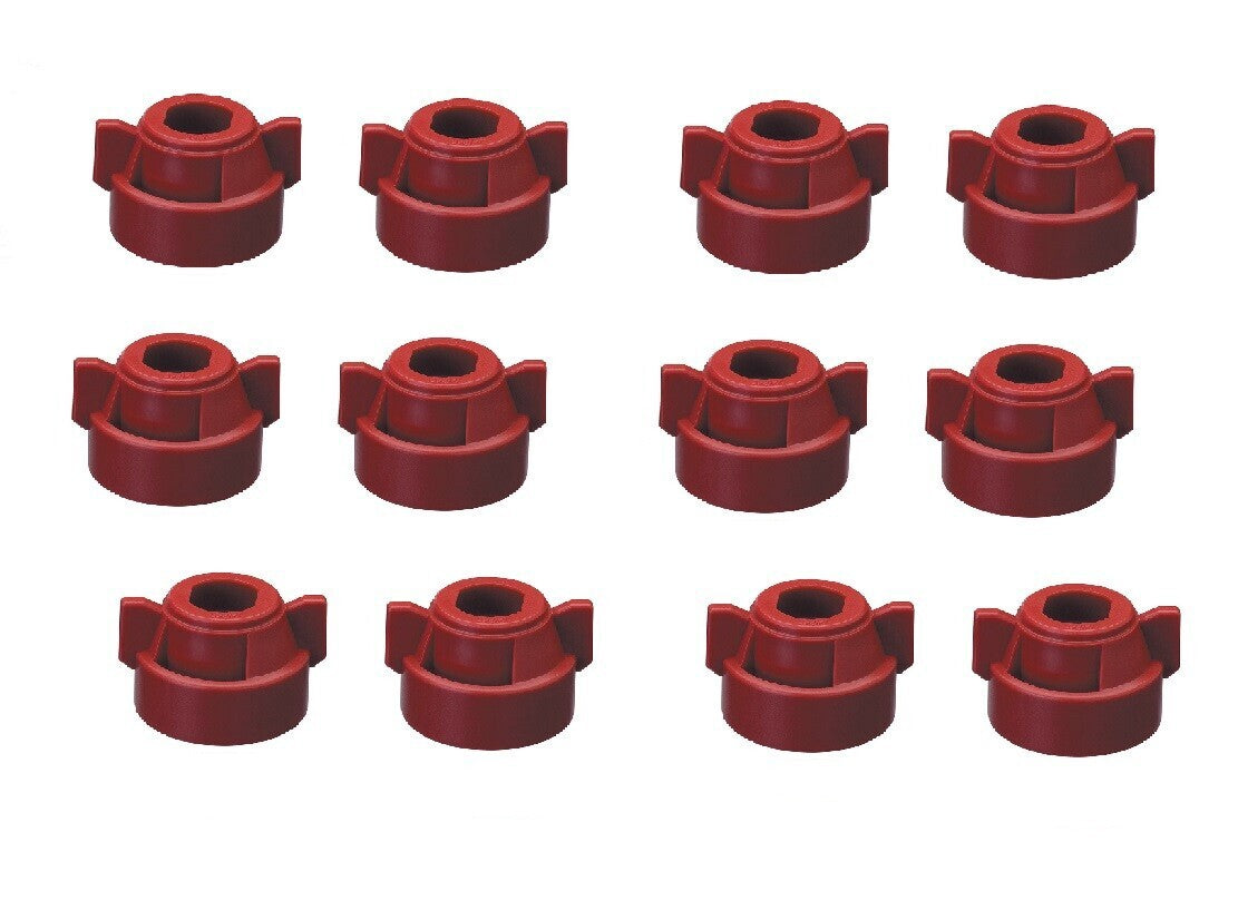 Pack of 12 - Quick TeeJet Red Nylon Cap For TJ60, AI, SJ3, DGTJ & More Style Tip