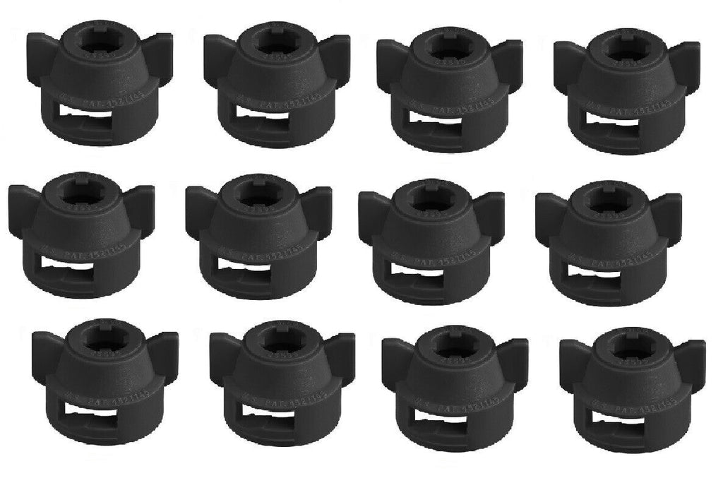 Pack of 12 - Quick TeeJet Black Nylon Cap For Flat Fan Spray Tips w/ 2 Patterns