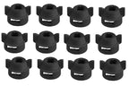 Pack of 12 - Quick TeeJet Black Nylon Cap For Flat Fan Spray Tips w/ 2 Patterns