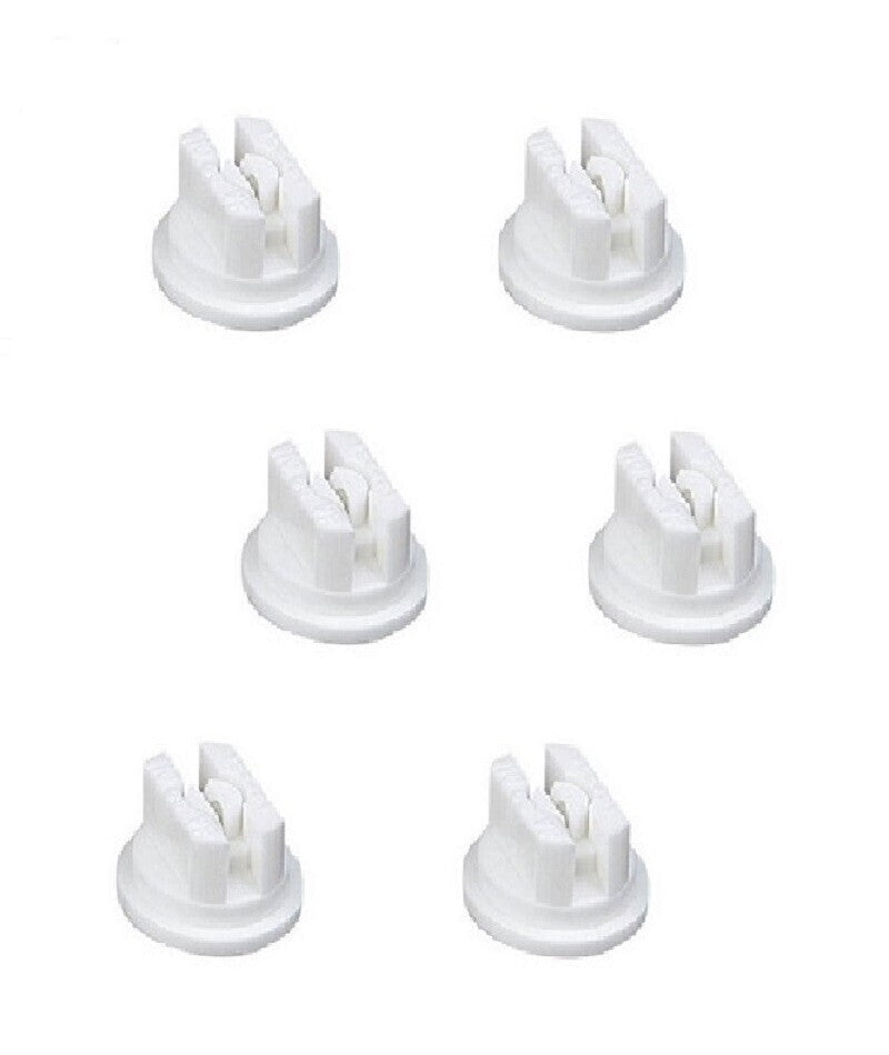 Pack of 6 - TeeJet Flat Spray Tips White 110° Polymer Visiflo TP11008VP
