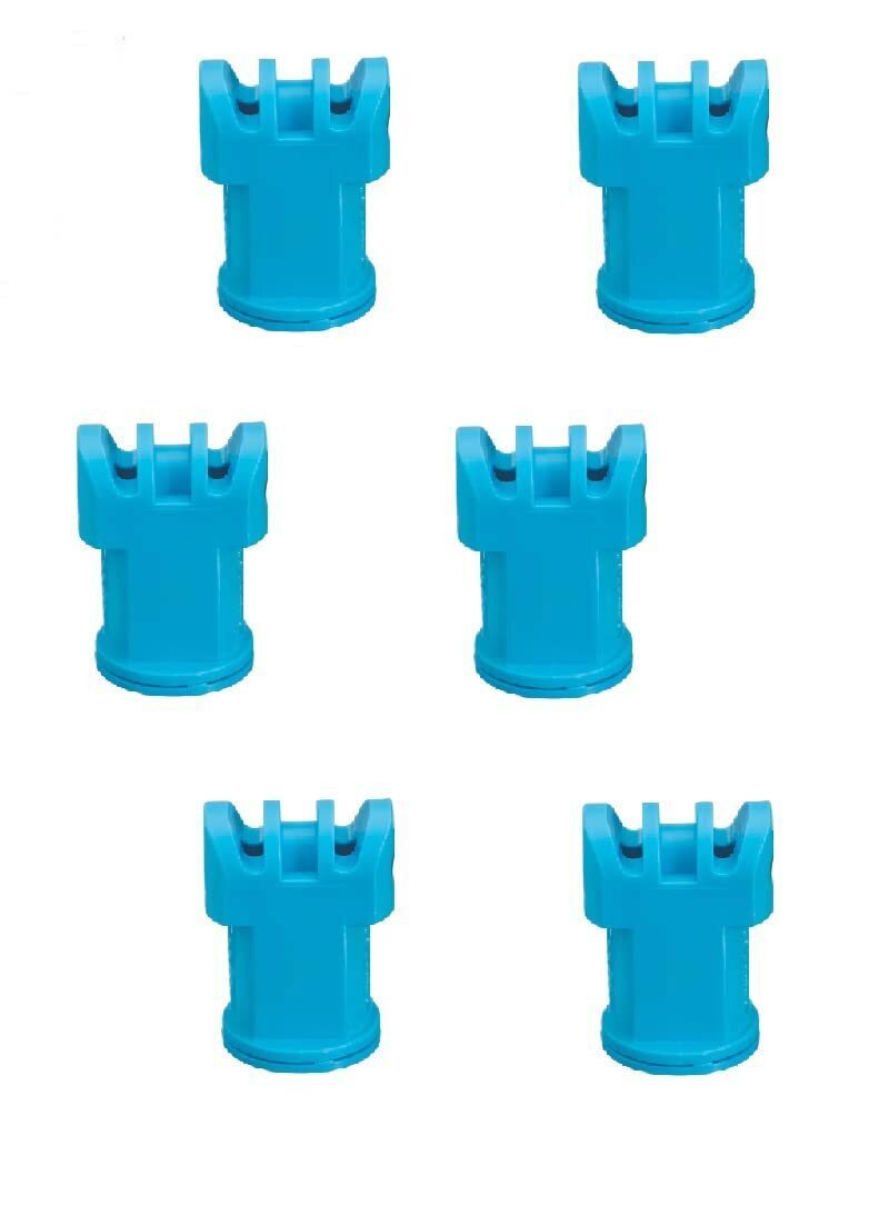 Pack of 6 - TeeJet AI Turbo TwinJet L Blue Flat Spray Tip Rated 1.0 GPM @ 40 PSI