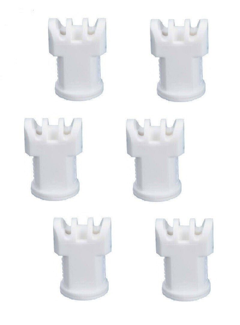 Pack of 6 - TeeJet AI Turbo TwinJet White Flat Spray Tip Rated 0.8 GPM @ 40 PSI